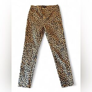 J. Crew high rise leopard print skinny jeans